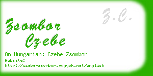 zsombor czebe business card